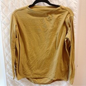 Lululemon size 2 Long Sleeve Mustard Yellow Top